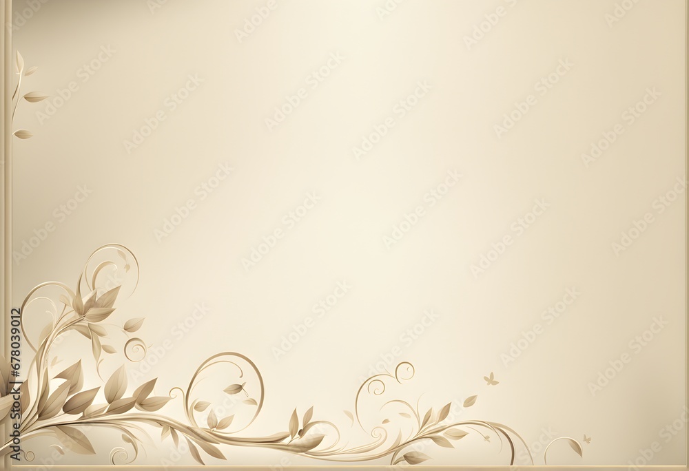 Beige floral background with space. Template, banner, wallpaper. Beige floral background with space. Template, banner, wallpaper.