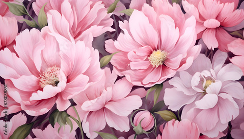 Wallpaper Mural Abstract pink flower petals background. Watercolor illustration wallpaper. Background for decorations.  Torontodigital.ca