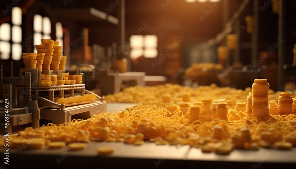Pasta Factory, Produces various pasta shapes Pasta Factory, Produces various pasta shapes