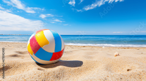 Beach ball on the sand