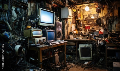 A Room Filled With Vintage Electronics and Nostalgic Memorabilia photo