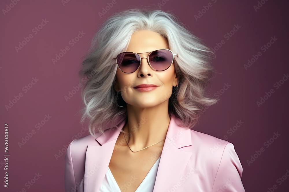 beautiful sixty woman portrait, AI generated beautiful sixty woman portrait, AI generated
