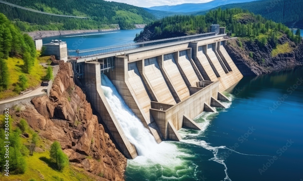 A Majestic Dam Overflowing With the Power of Nature A Majestic Dam Overflowing With the Power of Nature