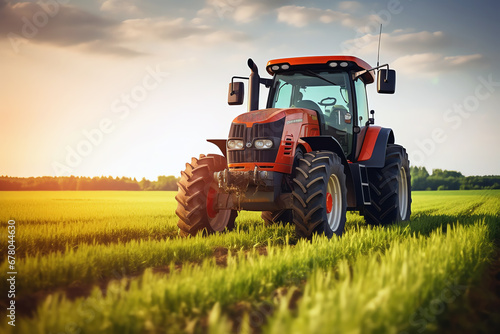tractor in a field, AI generated