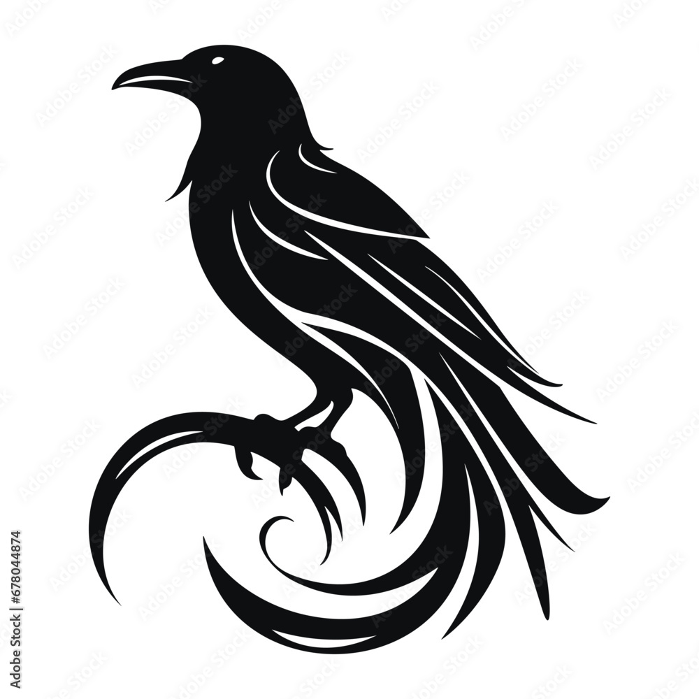 Obraz premium Crow Silhouette Logo