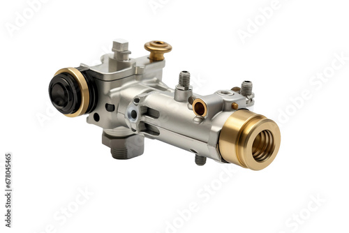 Precision Master Cylinder Component Isolated on Transparent Background