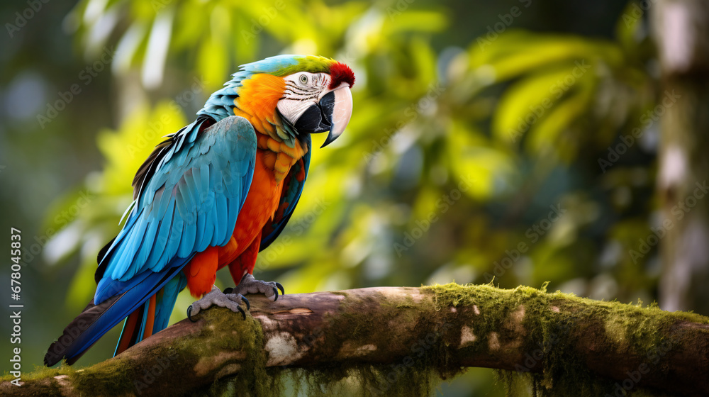 Beautiful macaw parrot
