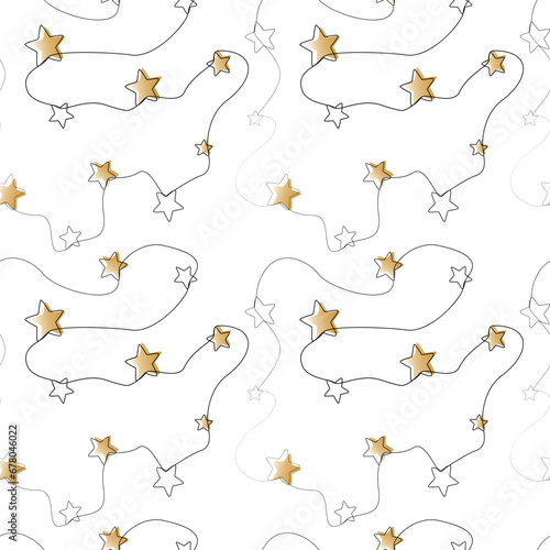 solid New Year's star pattern. vector design for winter holidays on white