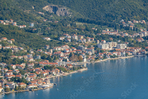 Various natural landscapes around the Bay of Kotor Montenegro