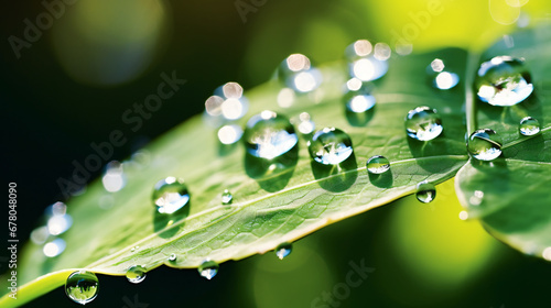 Beautiful water drops sparkle