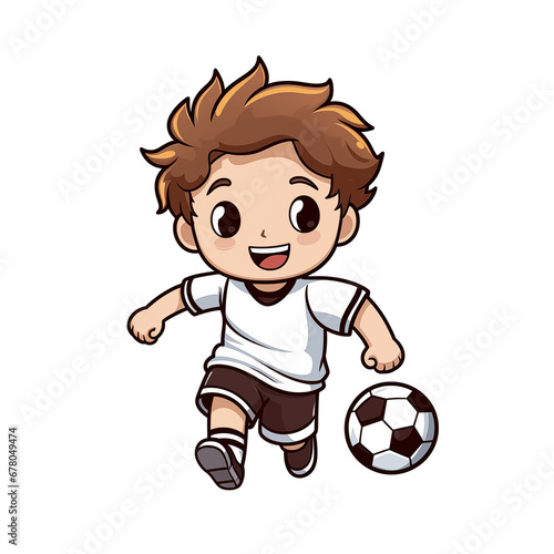 child playing football