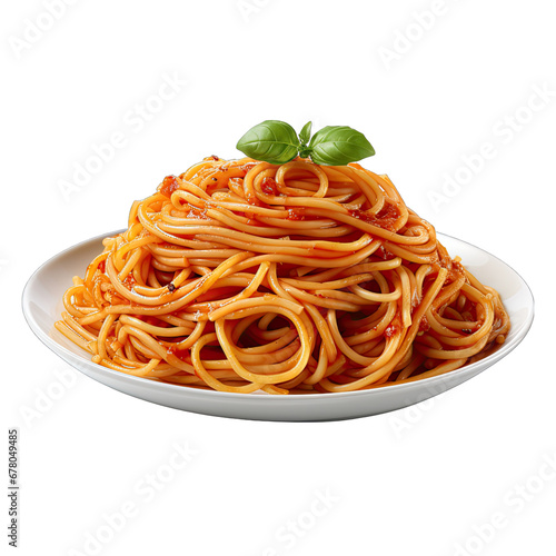 Spaghetti on White Isolated on Transparent or White Background, PNG