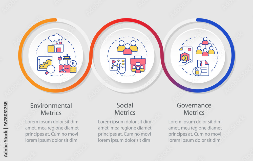 Obraz premium 2D climate metrics vector infographics template with simple thin line icons concept, data visualization with 3 steps, process timeline chart.