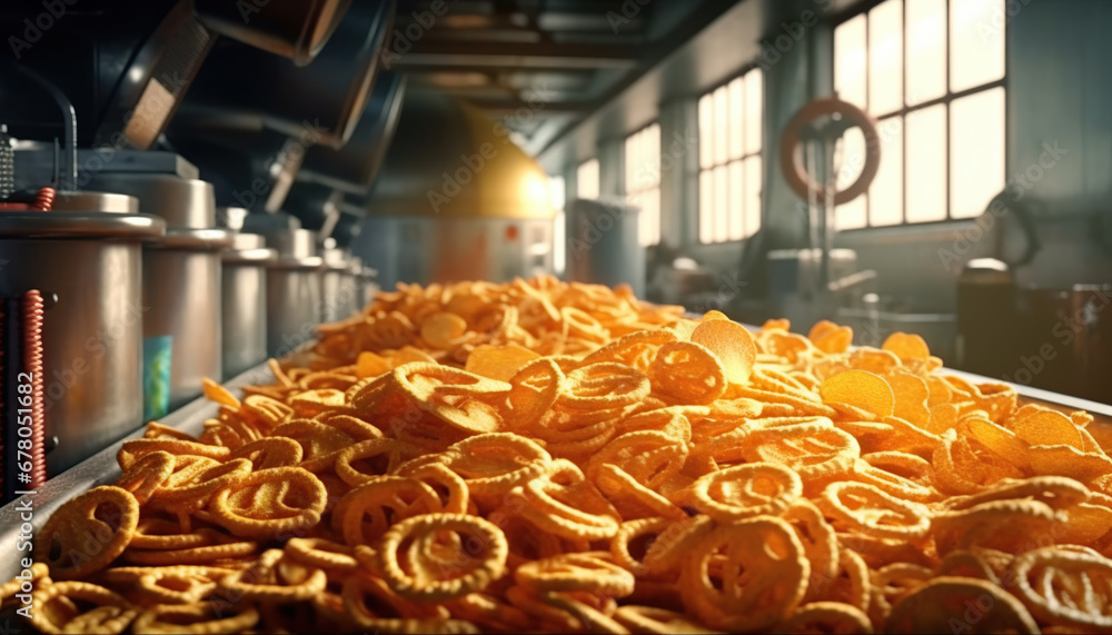 Snack Food Plant, Produces snack items like chips and pretzels