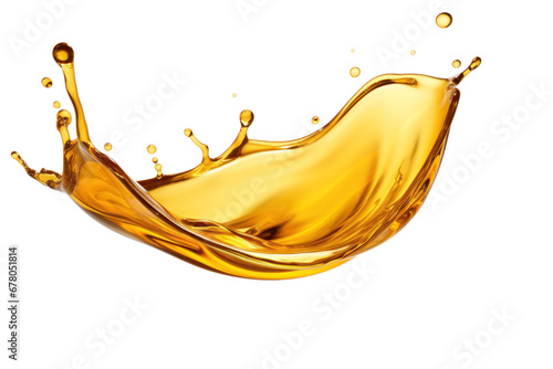 Oil lubricant splash isolated on transparent background.