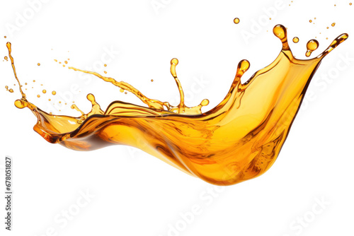 Oil lubricant splash isolated on transparent background.