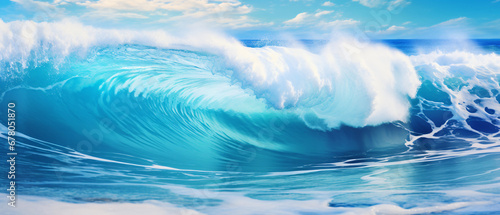 Beautiful big waves of the ocean © Noman