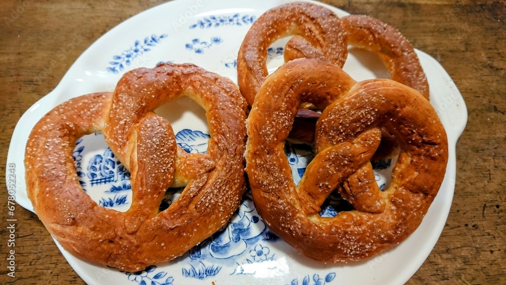 the pretzels made of soft bread the pretzels made of soft bread