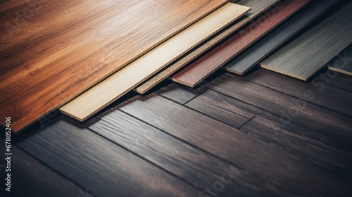 Laminate floor, Samples of wood texture parquet for flooring and interior design