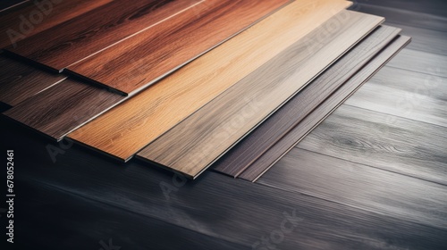 Laminate floor, Samples of wood texture parquet for flooring and interior design