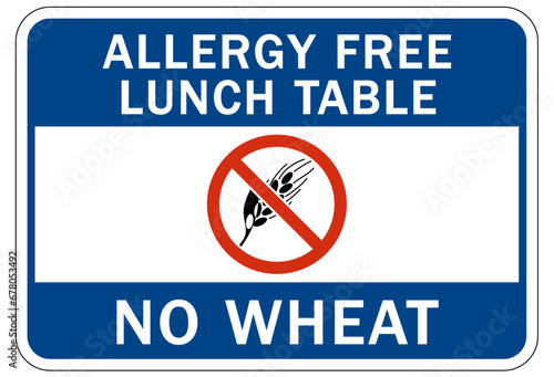 Food allergy warning sign and labels no wheat Free Download Food allergy warning sign and labels no wheat - GFXLoad