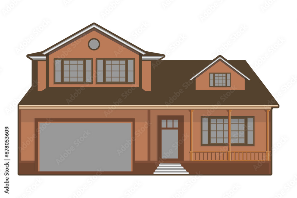 Modern House Vector Illustration EPS
