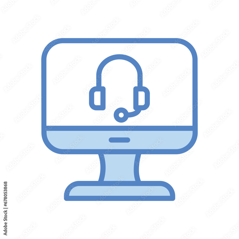 Online Support icon isolate white background vector stock illustration. Online Support icon isolate white background vector stock illustration.