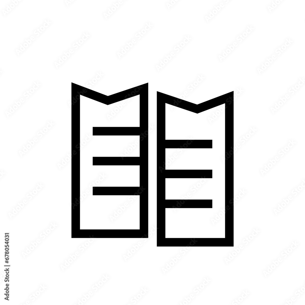 Split bill finance icon with black outline style. bill, money, split, finance, cash, payment, pay. Vector Illustration Split bill finance icon with black outline style. bill, money, split, finance, cash, payment, pay. Vector Illustration