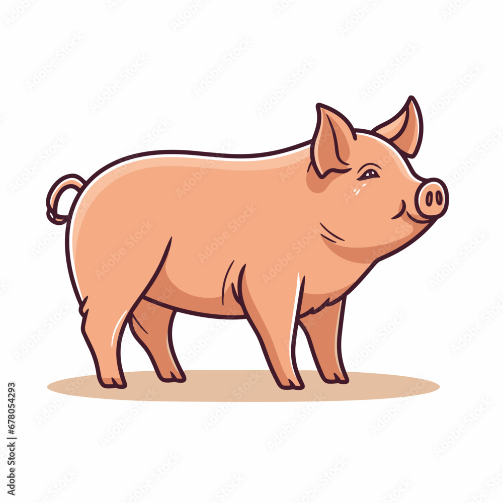 Sow hand-drawn illustration. Sow. Vector doodle style cartoon illustration Sow hand-drawn illustration. Sow. Vector doodle style cartoon illustration