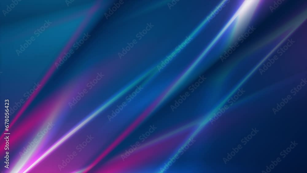Ultraviolet and blue abstract glowing background with smooth stripes. Seamless looping tech motion design. Video animation Ultra HD 4K 3840x2160