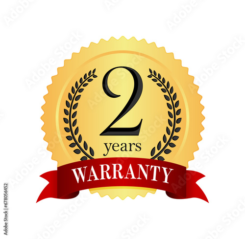Warranty badge (label) illustration ( 2 years )
