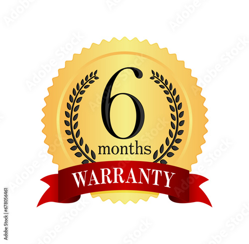 Warranty badge (label) illustration ( 6 months )