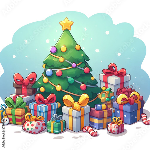christmas tree and gifts © Airistia