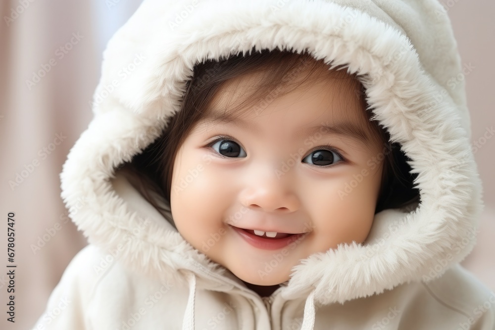 Adorable Asian toddler with a bright smile, Adorable Asian toddler with a bright smile,