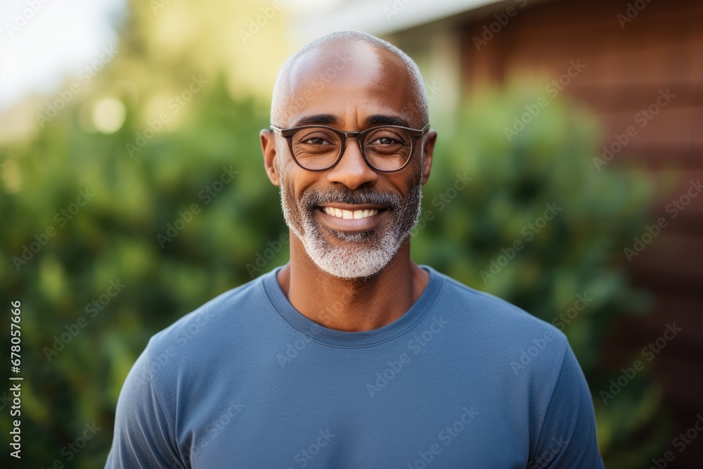 Portrait of a happy black man