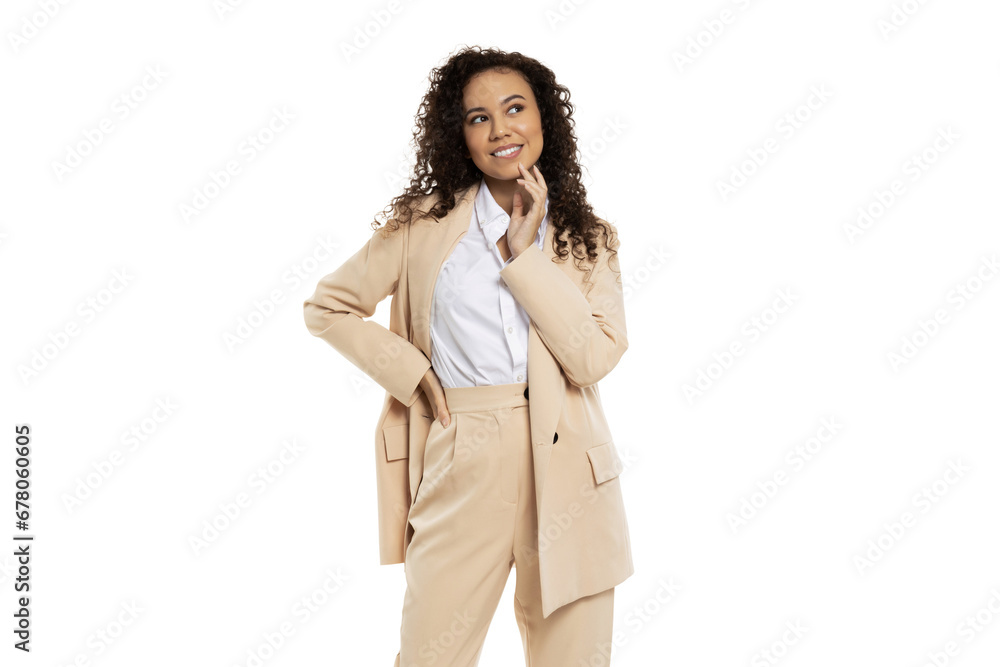 PNG,Attractive businesswoman in a suit, isolated on white background PNG,Attractive businesswoman in a suit, isolated on white background