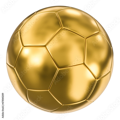gold football isolated on white.