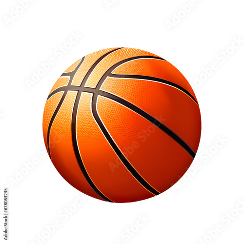 Basketball on transparent background, white background, isolated, commercial photography © xuan