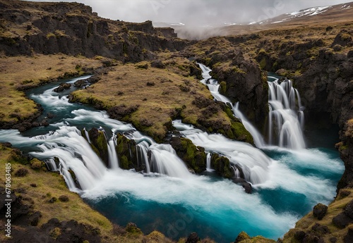 Enchanted Ephemera: Iceland's Hraunfossar Waterfalls.