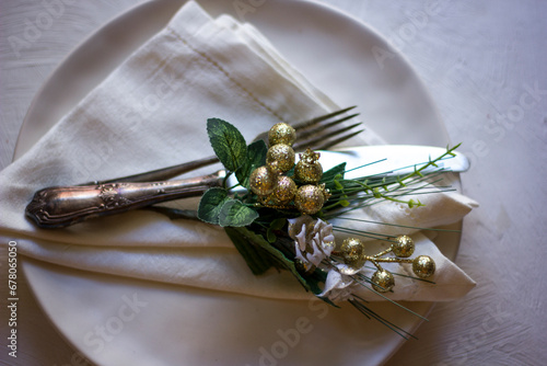 Christmas plate on a white background.