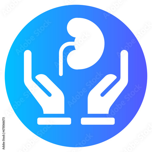 organ donation gradient icon