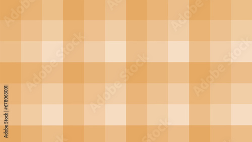 Orange plaid fabric texture as a background 