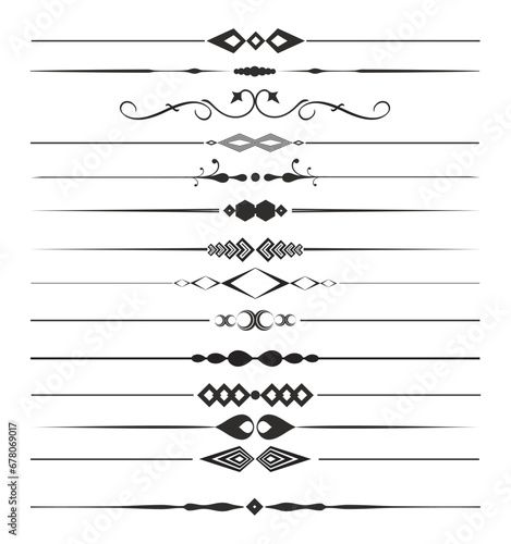 Collection of decorative page dividers