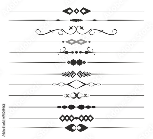 Collection of decorative page dividers