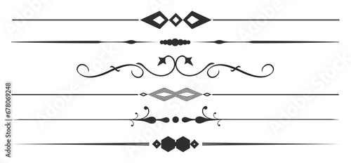 Collection of decorative page dividers