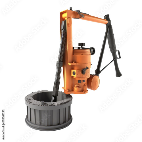 Post hole digger PNG Cutout, Generative AI photo