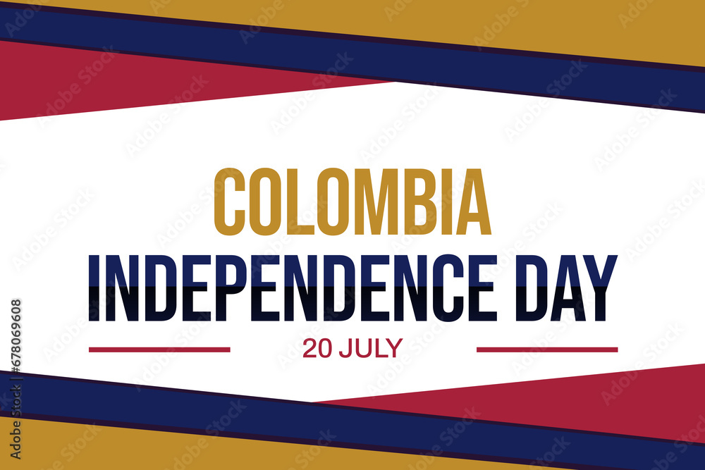 Fototapeta premium Happy Colombia Independence Day, Colombia Independence Day, Colombia, 20th July, National Day, Independence day, Concept, border Design