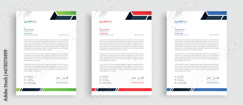 Professional corporate business stationery letterhead template design