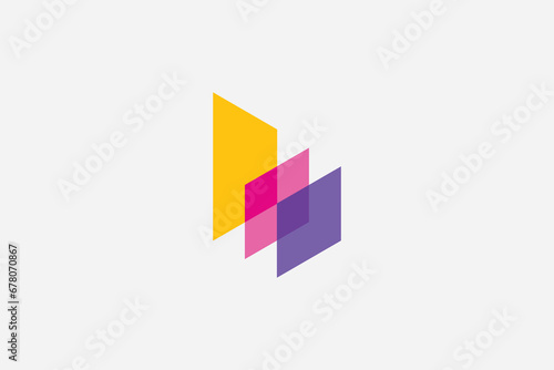 Letter B logo design illustration vector template