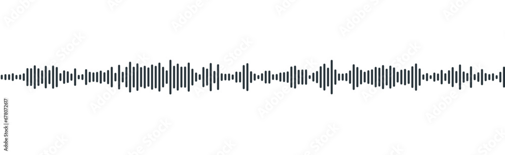 podcast sound waveform pattern for radio audio, music player, video editor, voise message in social media chats, voice assistant, recorder. vector illustration